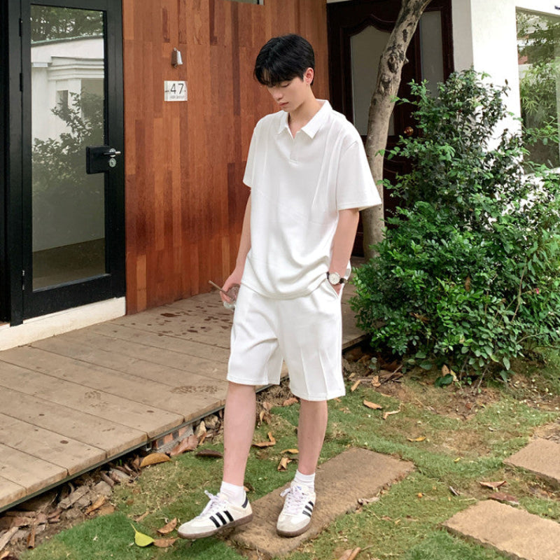 Short Sleeve Polo Shirt & Half Pants Setup WN24927
