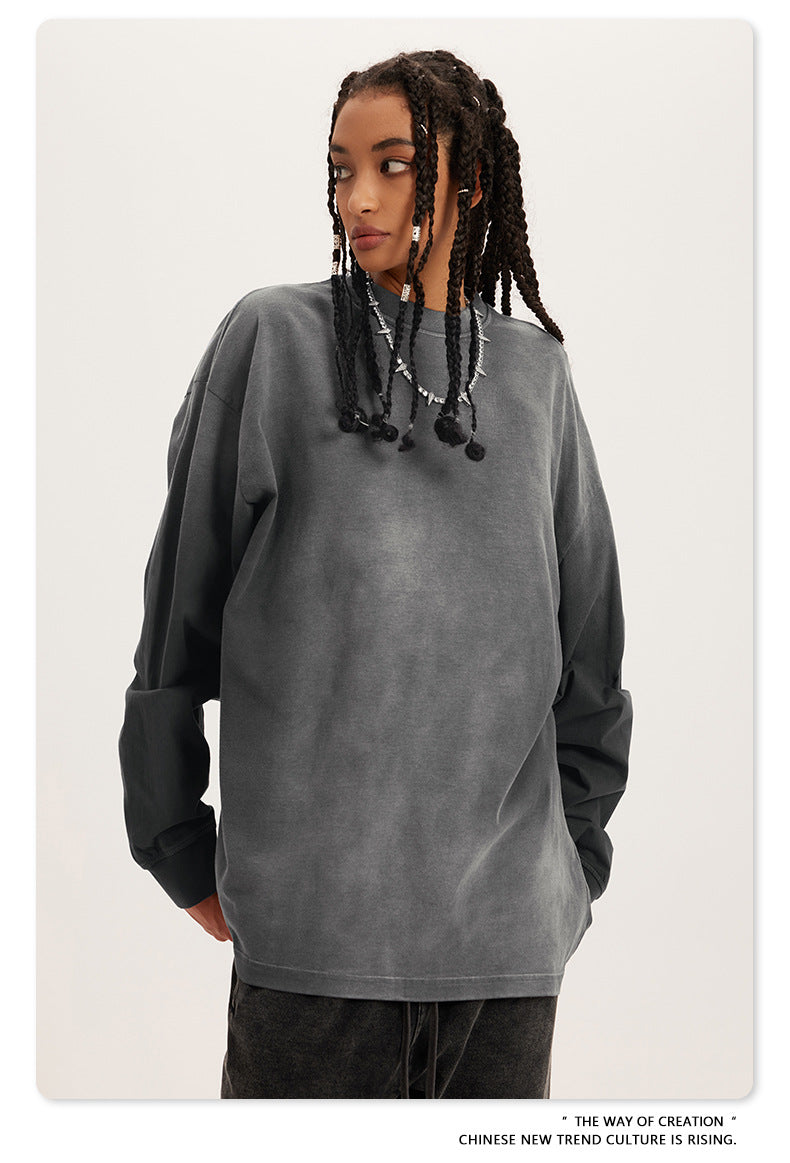 Oversize Washed Long-sleeve t-shirt WN6051