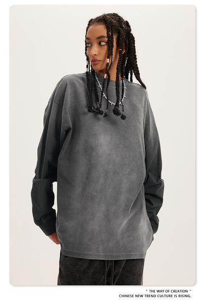 Oversize Washed Long-sleeve t-shirt WN6051