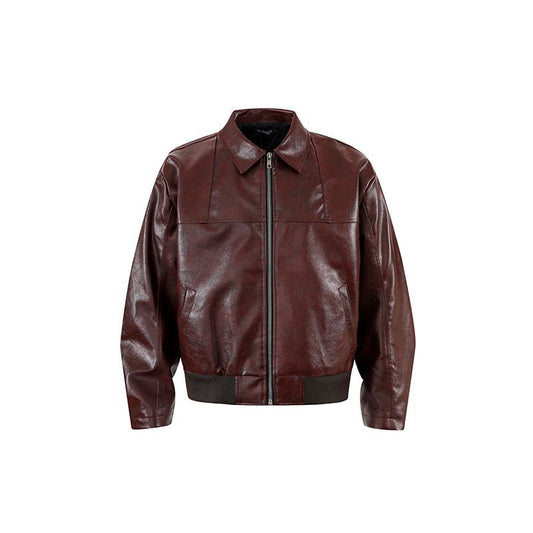 Heavy-Duty PU Leather Zipper Jacket WN12842