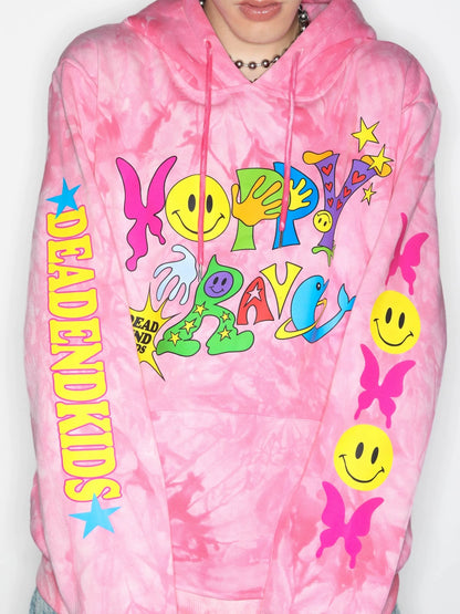 Tie-Dye Illustration Print Hoodie WN22274