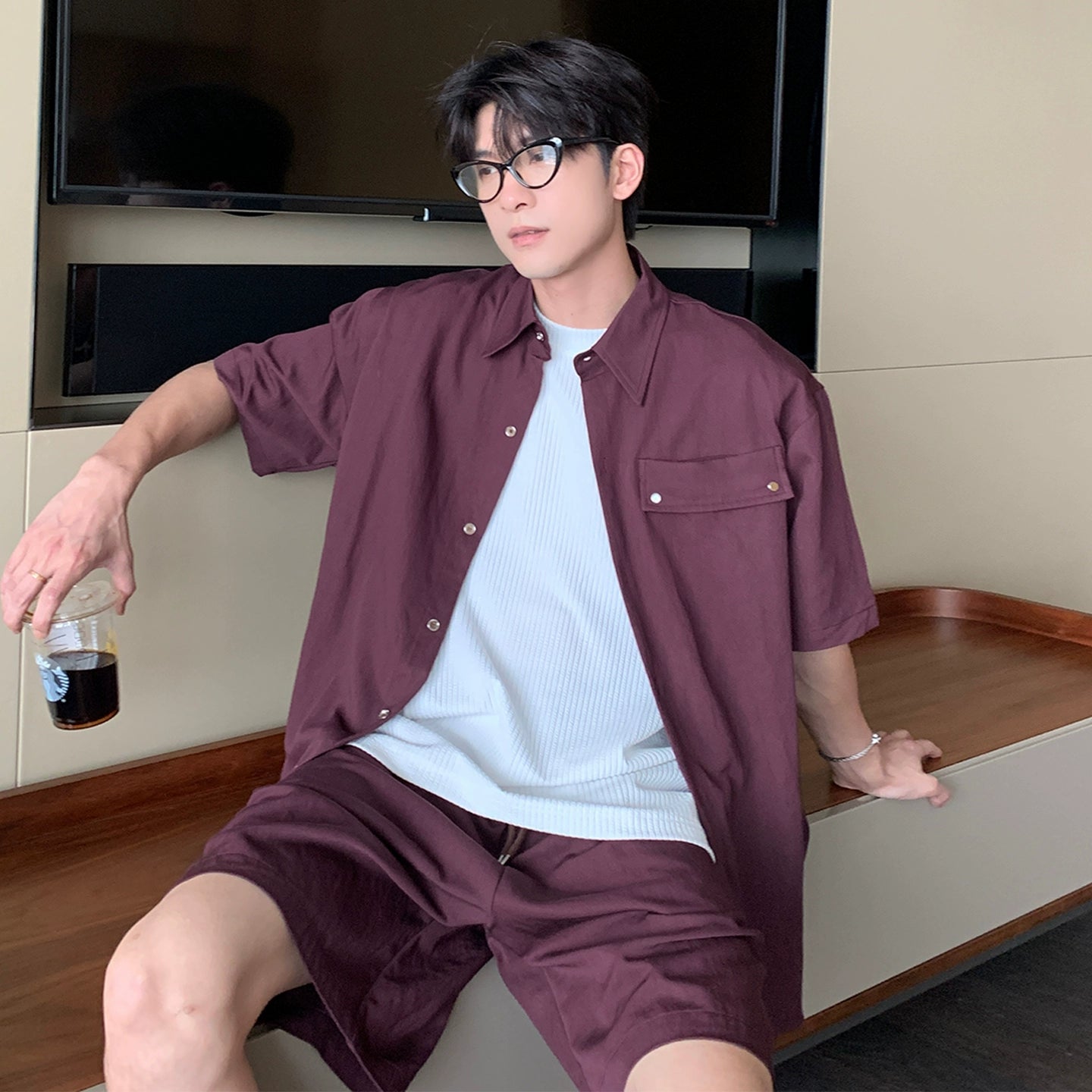 Short Sleeve Shirt & Half Pants Setup WN20445