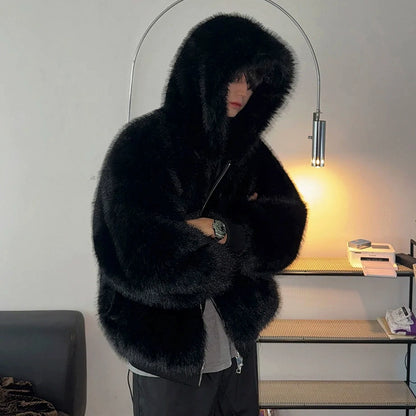 Fake Fur Warm Oversize Hooded Puffer Jacket WN20233