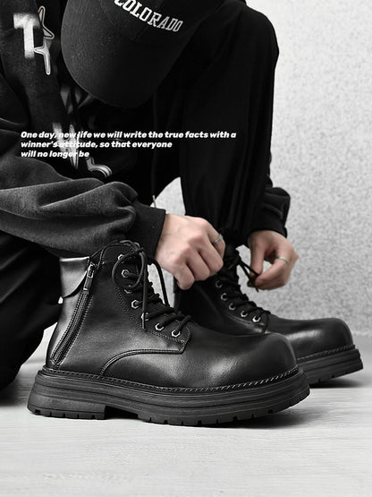Chunky Platform Lace-Up Boots WN24515