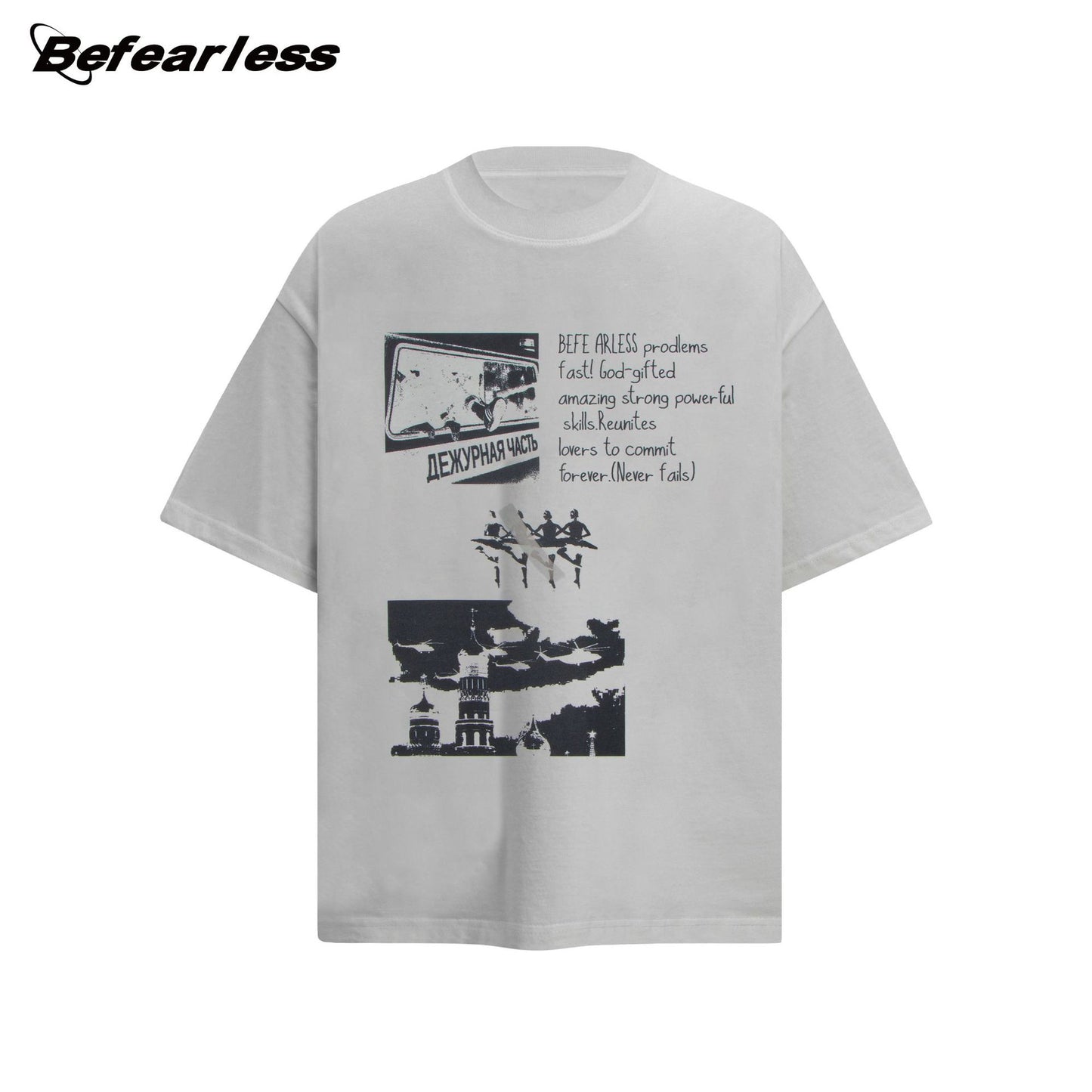Washed Graphic Print Heavyweight Oversize Short Sleeve T-Shirt WN26234