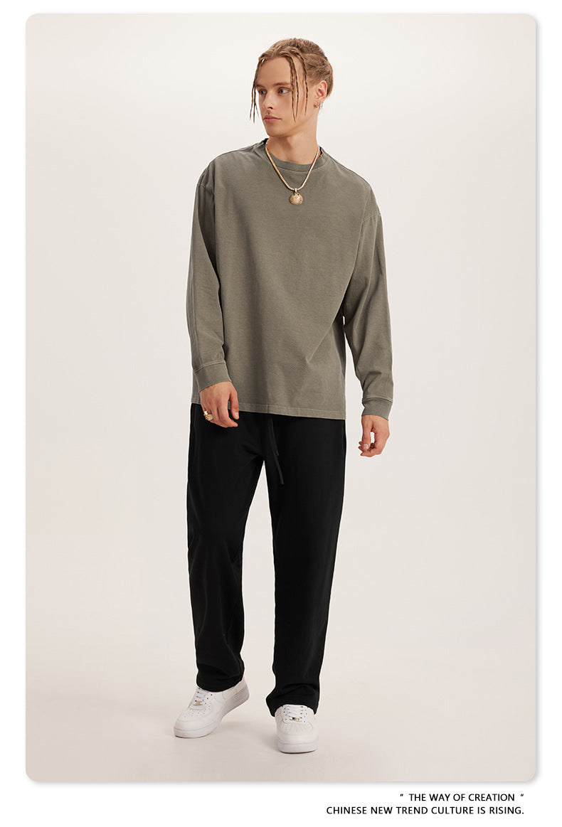 Oversize Washed Long Sleeve T-Shirt WN6052