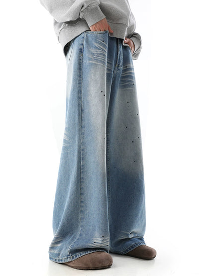 Wide-Leg Straight Denim Jeans WN10280