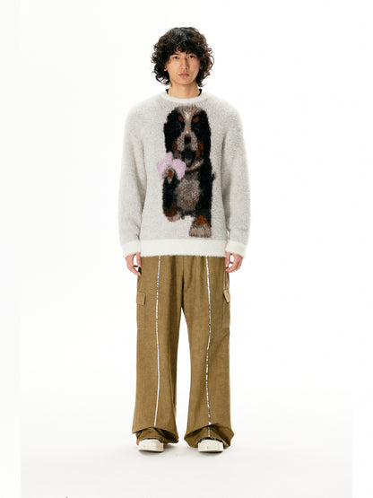Bernese Mountain Dog Design Knit Sweater WN18863