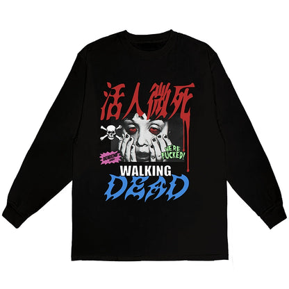 Graphic Letter Print Long Sleeve T-Shirt WN22278