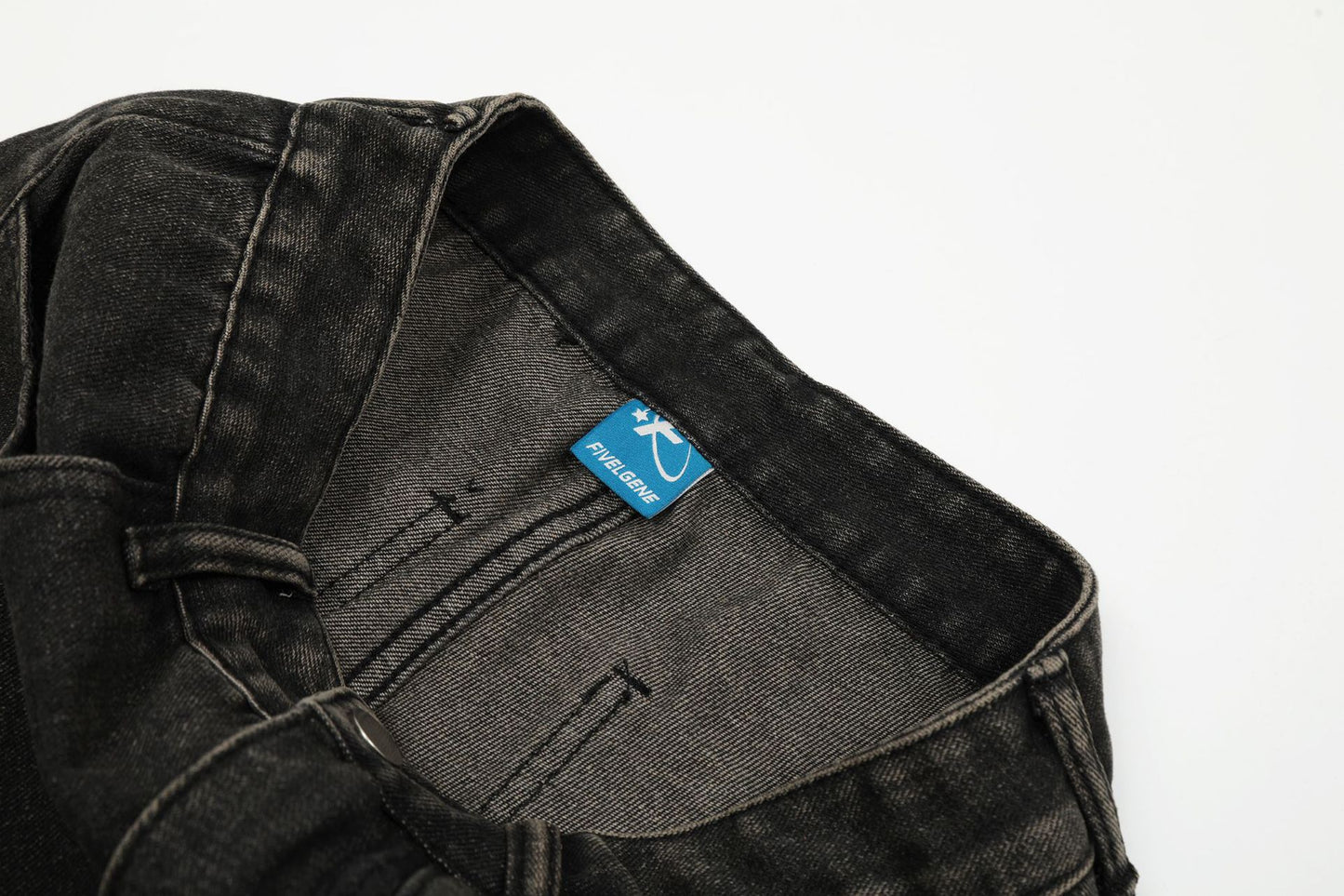 Damage Wide Leg Denim Jeans WN11006