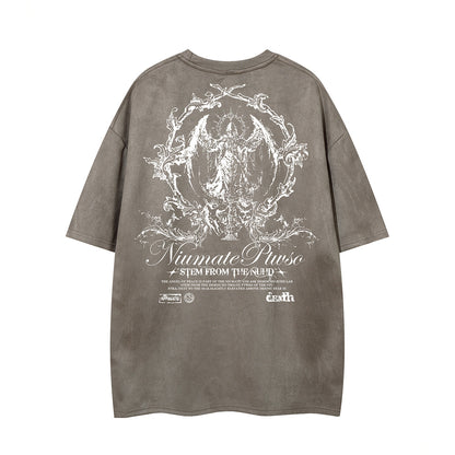 Thorn Letter Print Short Sleeve T-Shirt WN26959