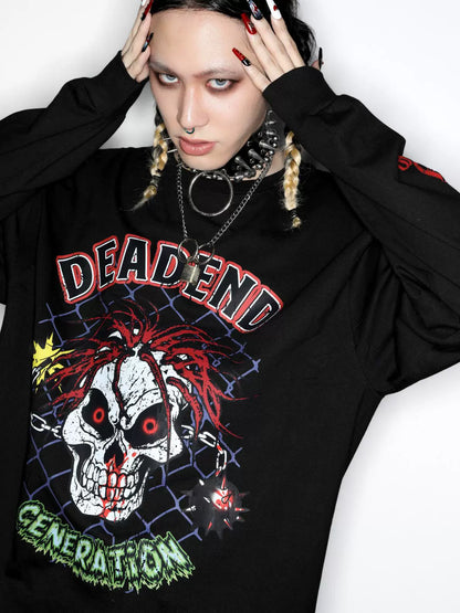 Skull Print Long Sleeve T-Shirt WN22272