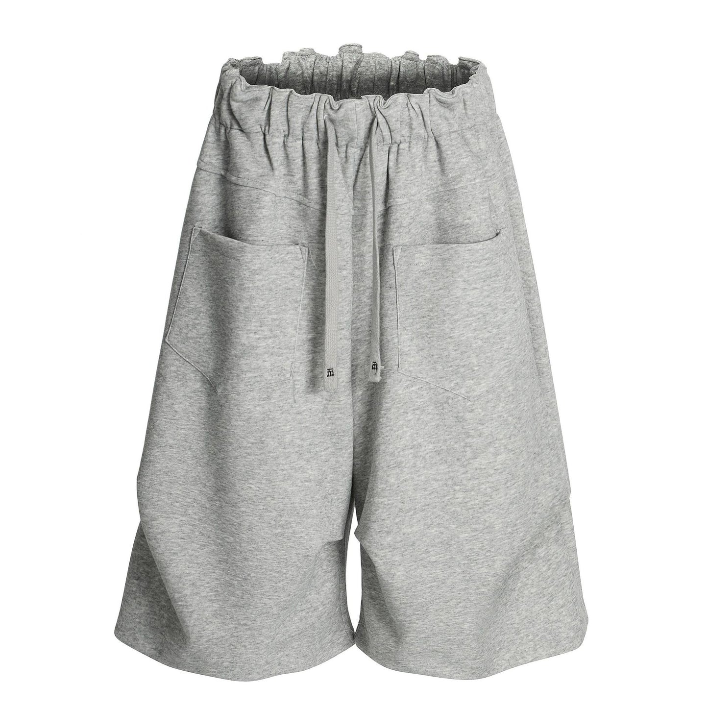 Pleats Panel Wide Leg Half Sweatpants WN26091