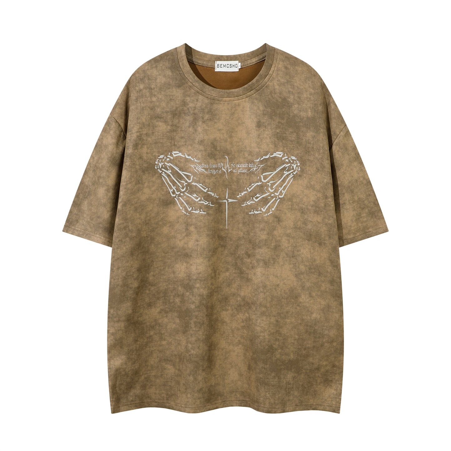 Skeleton Print Oversize Short Sleeve T-Shirt WN15115