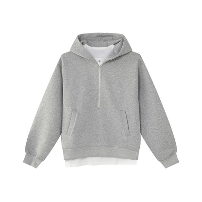 Layered Zipper Hoodie & Wide Leg Cargo Sweatpants Setup WN24933