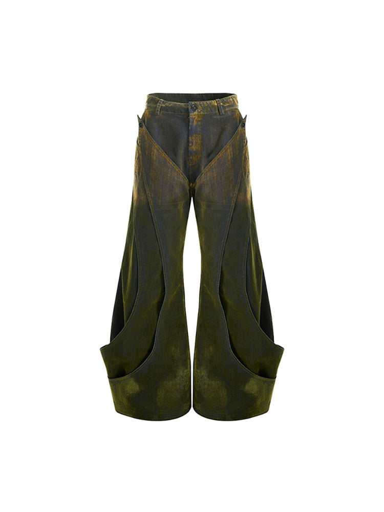 Velvet Gradient Washed Wide-Leg Denim Jeans WN11682