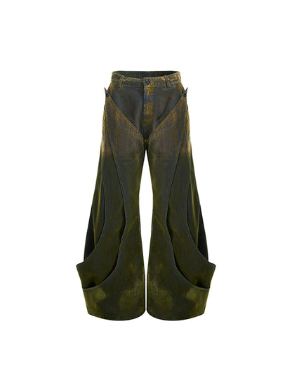 Velvet Gradient Washed Wide-Leg Denim Jeans WN11682