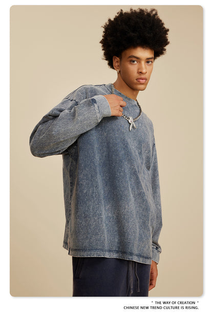 Oversize Washed Long-sleeve t-shirt WN6053