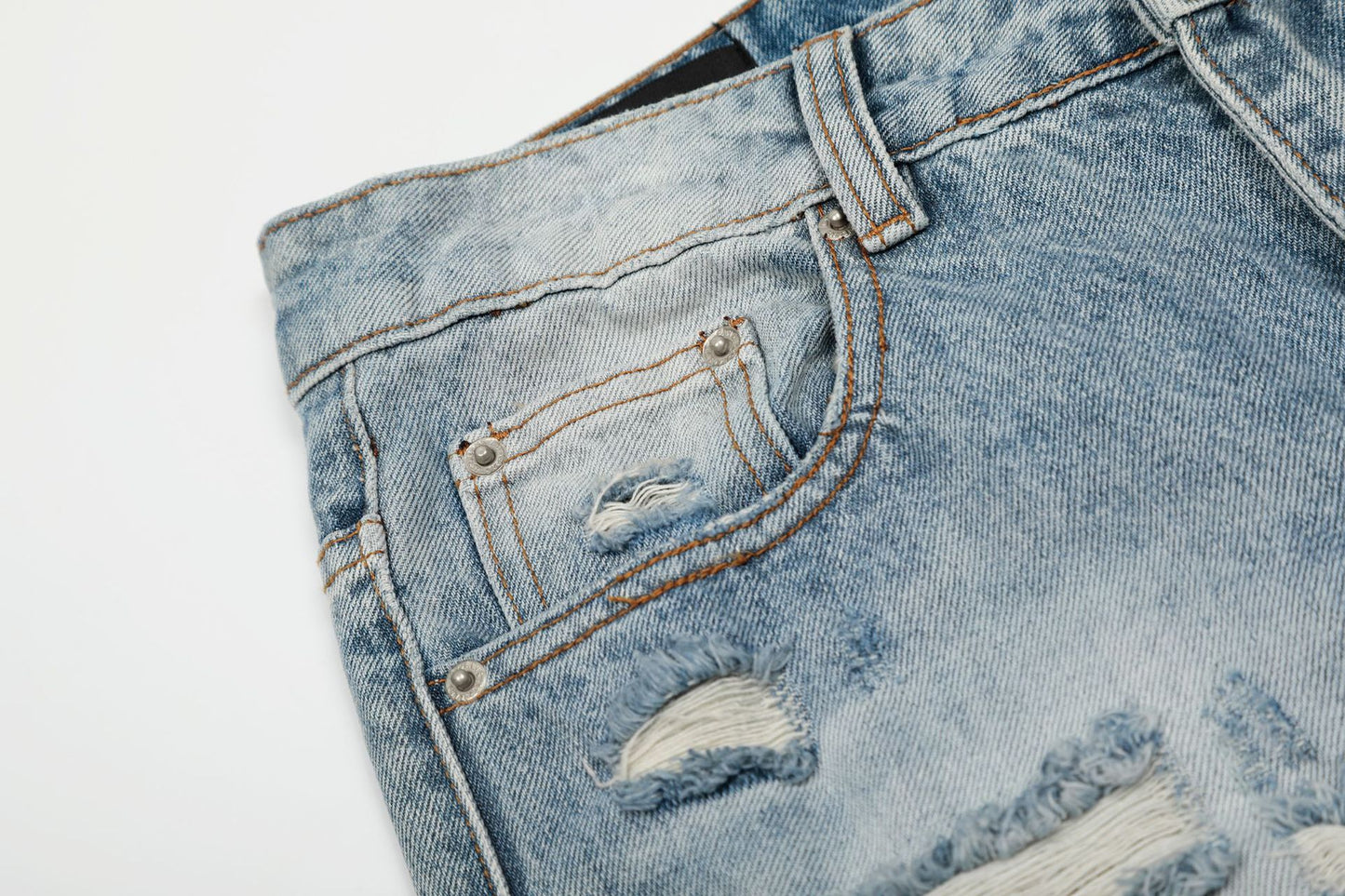 Washed Damage Flare Denim Jeans WN26068