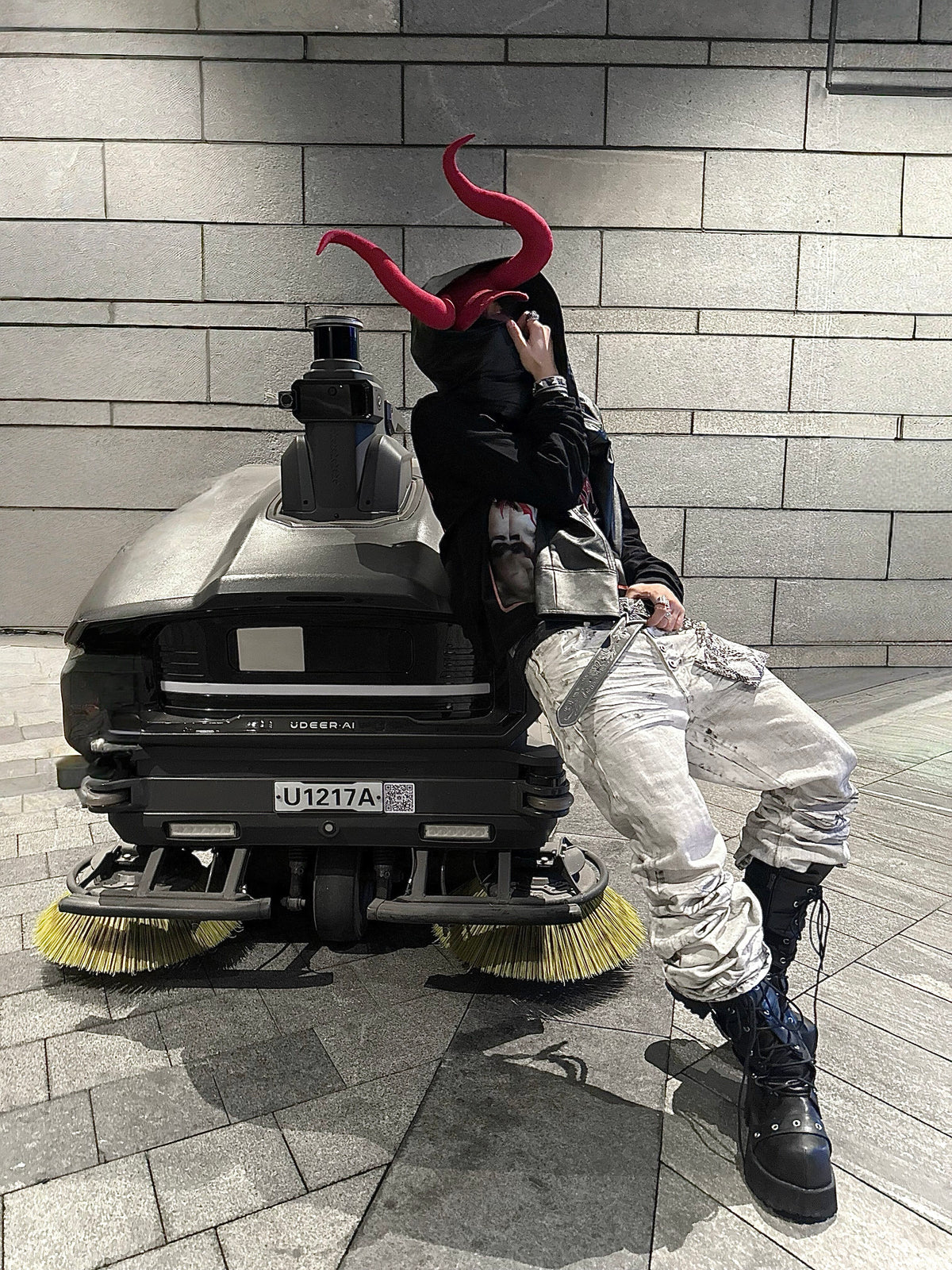 Washed Stacked Denim Jeans WN27402