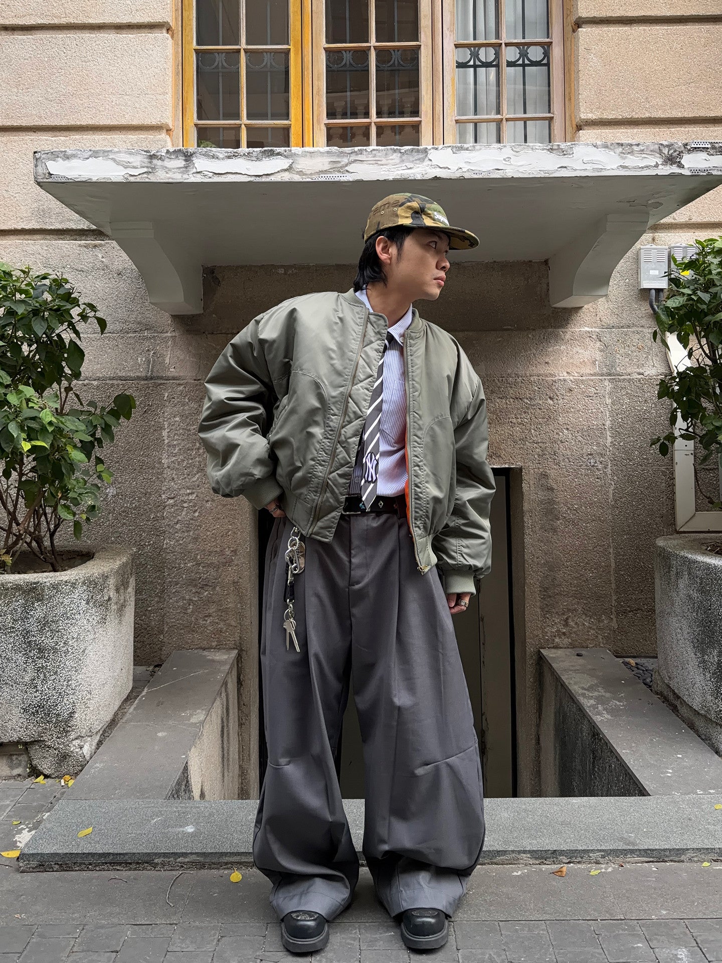 Pleats Drape Wide Leg Trousers WN24394