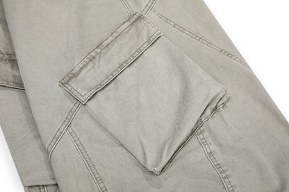 Multi-Pocket Deconstruction Curved Wide Leg Denim Jeans WN25858