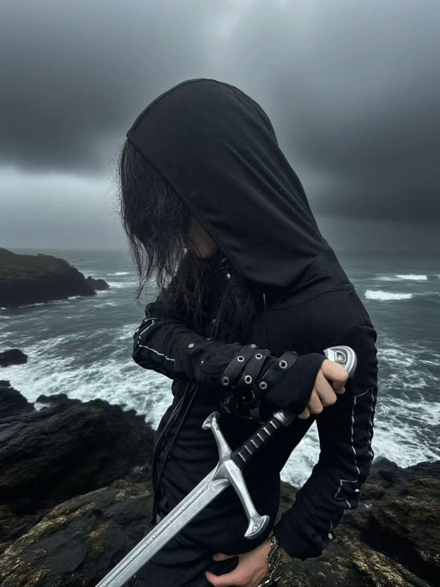 Fake Layered Hooded Long Sleeve T-Shirt WN20894