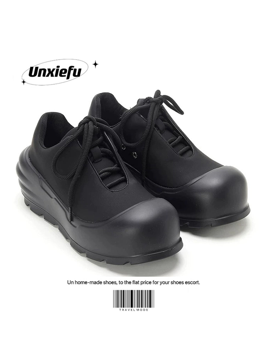 Black Samurai Image Chunky Sole Dad Sneakers WN20789