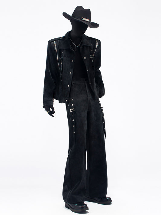 Buckle Strap Jacket & Buckle Strap Flare Pants Setup WN23681