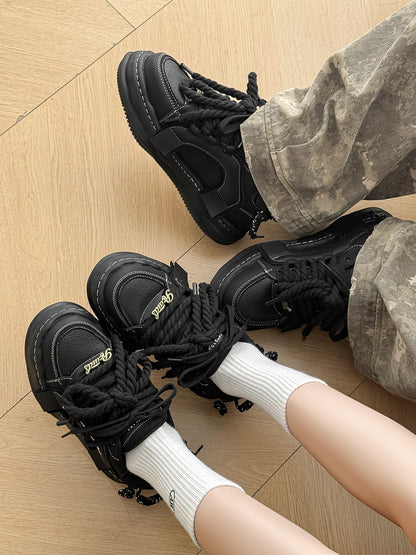 Rope Lace Chunky Sole Sneakers WN24507