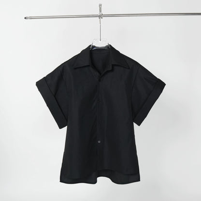 Wide Cuff Design Short Sleeve Shirt WN17378