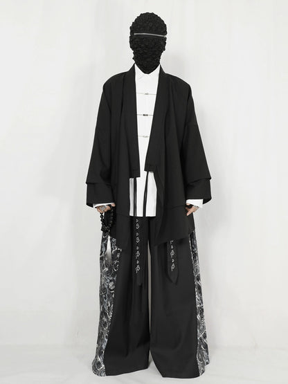 Patchwork Embroidery Wide Leg Trousers WN20166