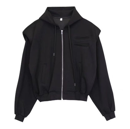 Zipper Hoodie & Wide Leg Sweatpants Setup WN25363