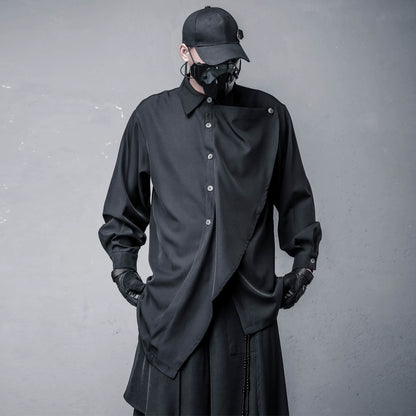 Deconstructed Irregular Design Long Sleeve Shirt WN22314