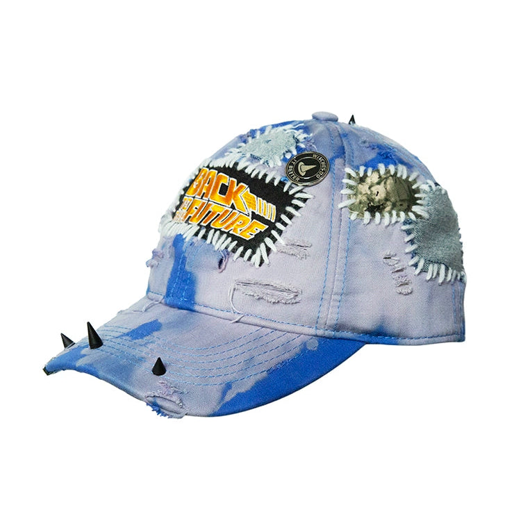 Patch Tie-Dye Embroidery Rivet Curved-Brim Cap WN21124