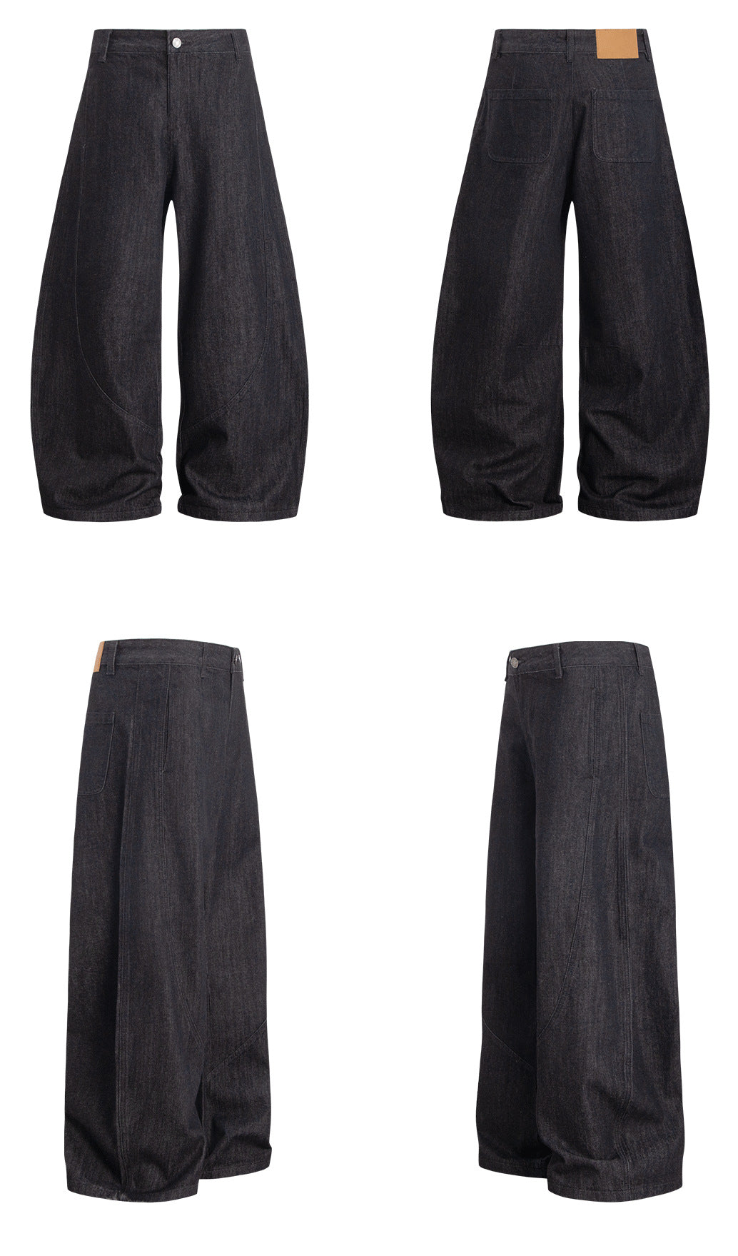Panel Wide Leg Denim Jeans WN26279