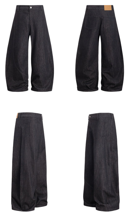Panel Wide Leg Denim Jeans WN26279
