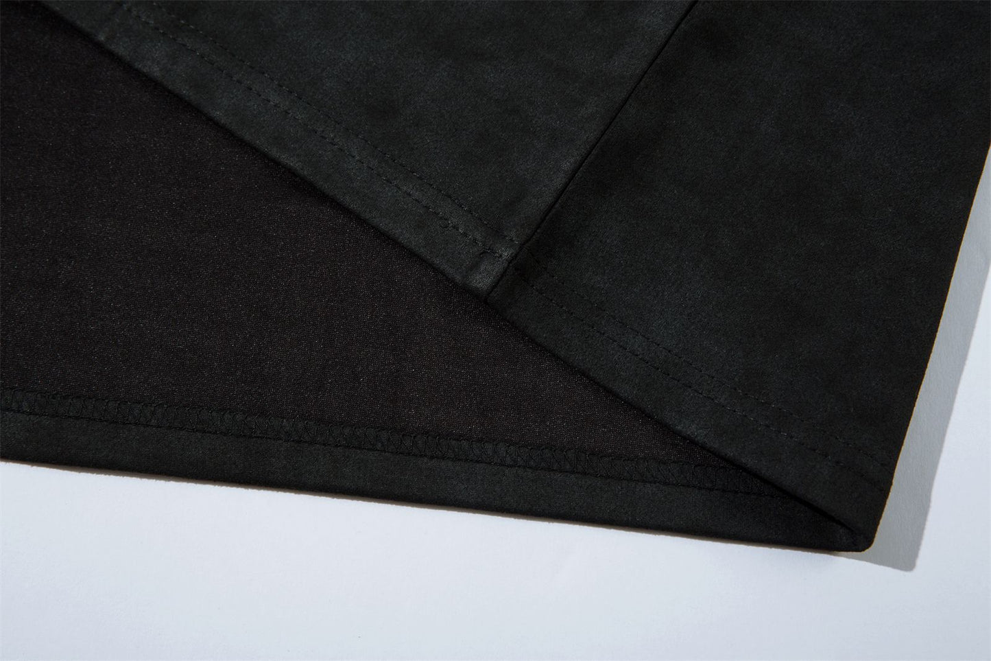 Suede Graffiti Print Oversize Short Sleeve T-Shirt WN15117