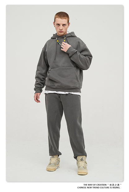 Fleece Lining Oversize Hoodie & Fleece Lining Sweatpants Setup WN9931-K2