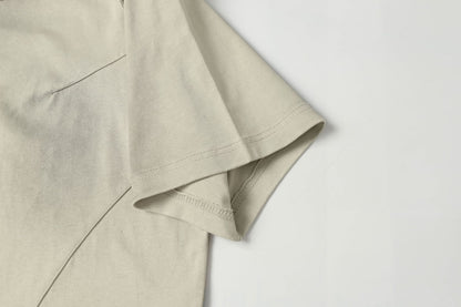 Washed Damage Detachable Vest Layered Short Sleeve T-Shirt WN16188