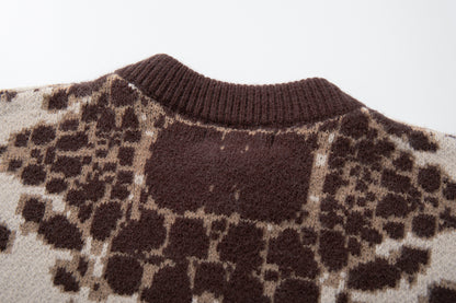 Skull Graphic Dark Knit Sweater WN23040