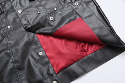 Oersize PU Leather Jacket WN14070