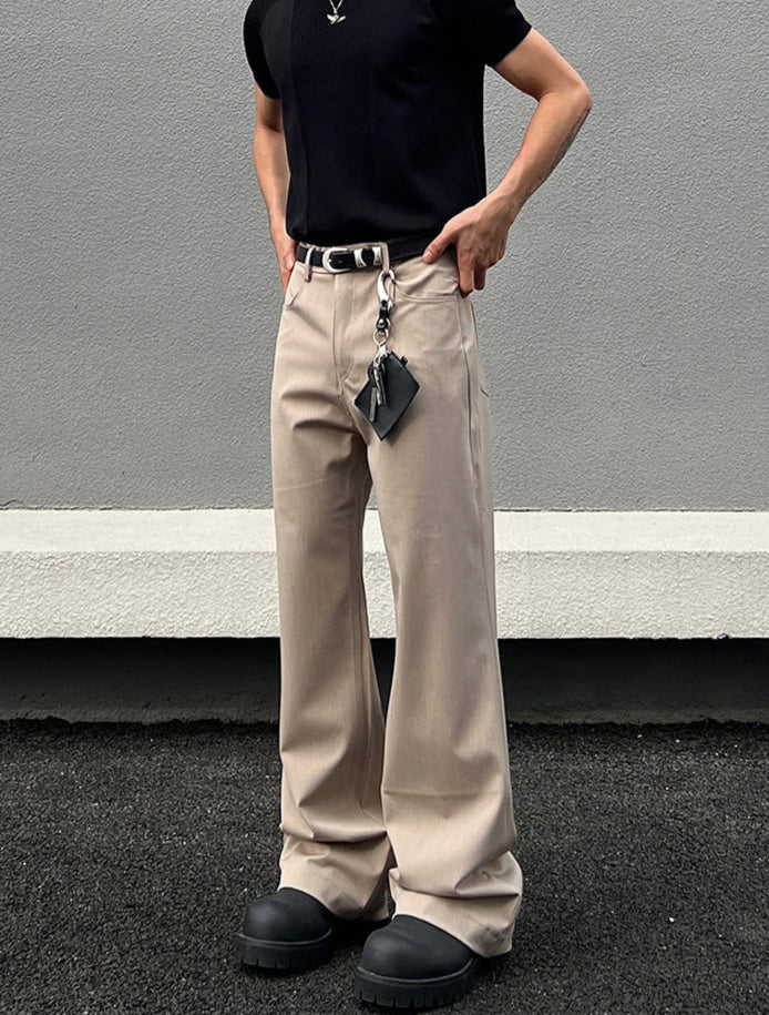 Minimal Draping Design Flare Pants WN19457