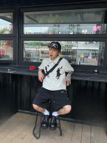 Graphic Print Design Short Sleeve T-Shirt WN19102