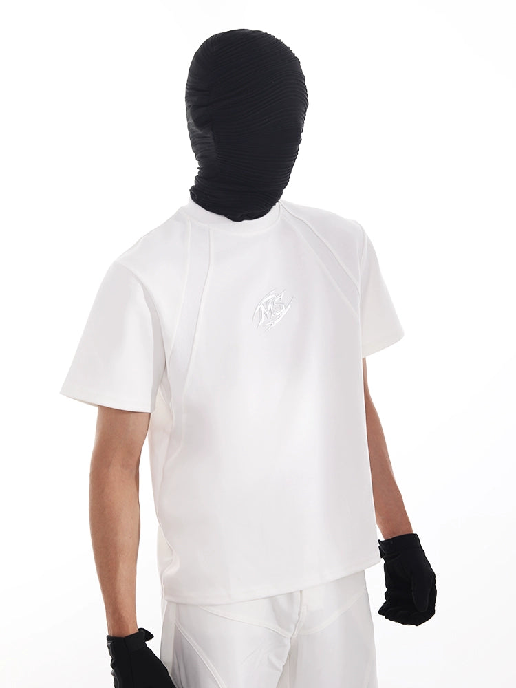 Metal Lettering Short Sleeve T-Shirt WN18694