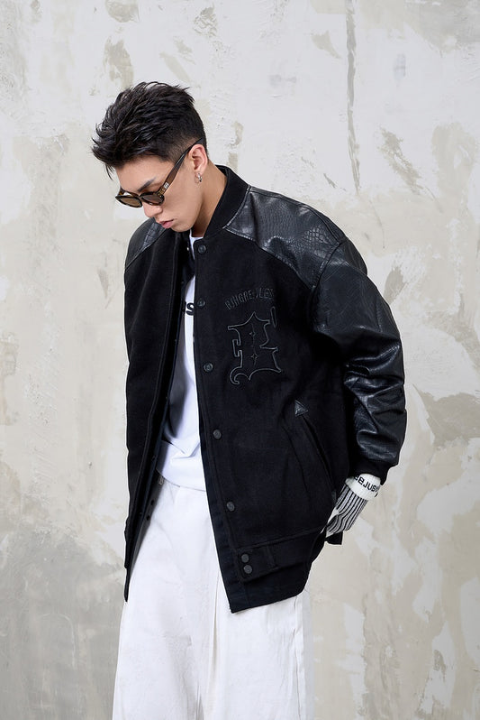 PU Leather Baseball Jacket WN13207