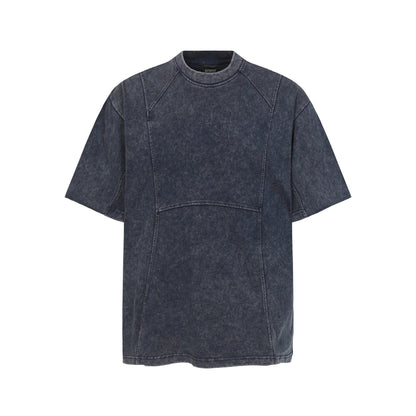 Washed Damage Pure Cotton Short Sleeve T-Shirt WN23055