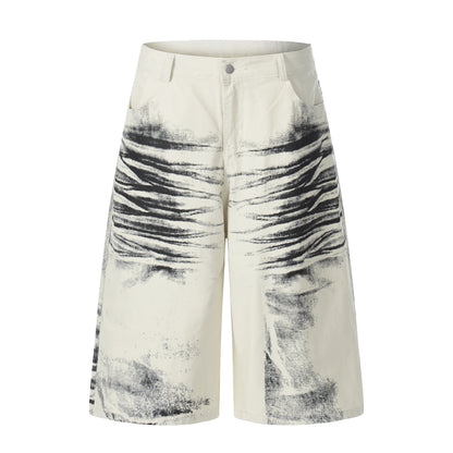 Brush Paint Cropped Pants WN25508