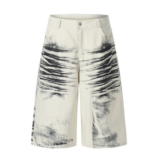 Brush Paint Cropped Pants WN25508