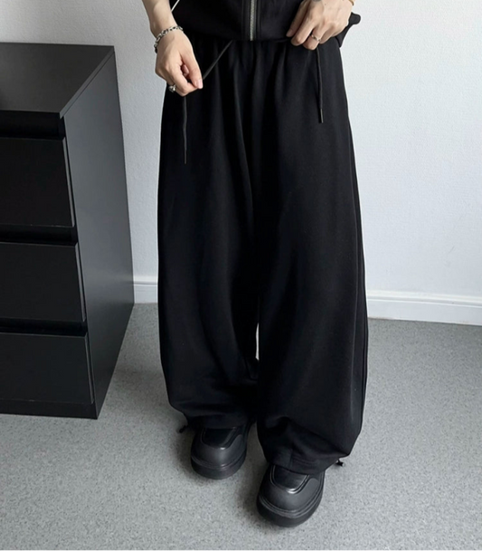 Sporty Wide Leg Sweat Pants WN19371